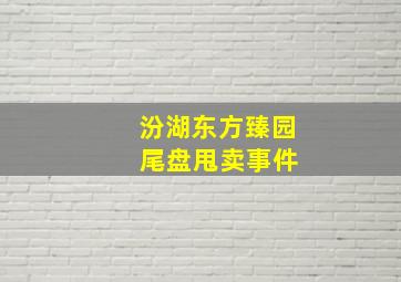 汾湖东方臻园 尾盘甩卖事件